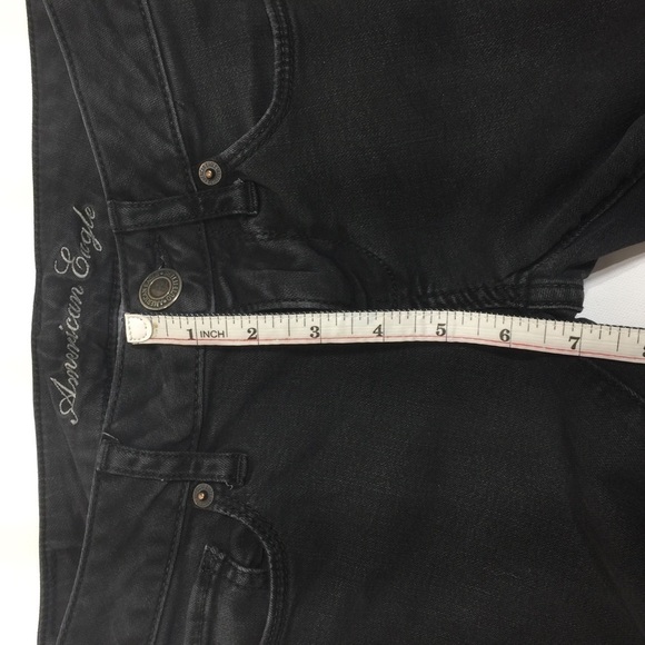 𝅺aeo dark grey wash skinny kick jeans - Picture 8 of 9